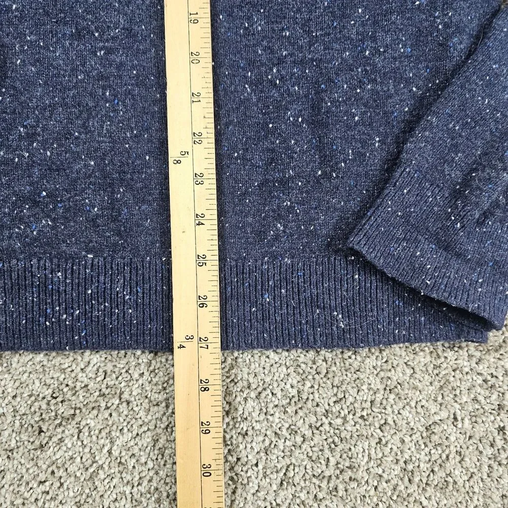 Banana Republic Sweater Mens Large Blue Wool Blend Heathered Preppy Crewneck